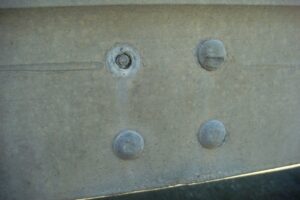 aluminum rivets corroded rivet head broken off